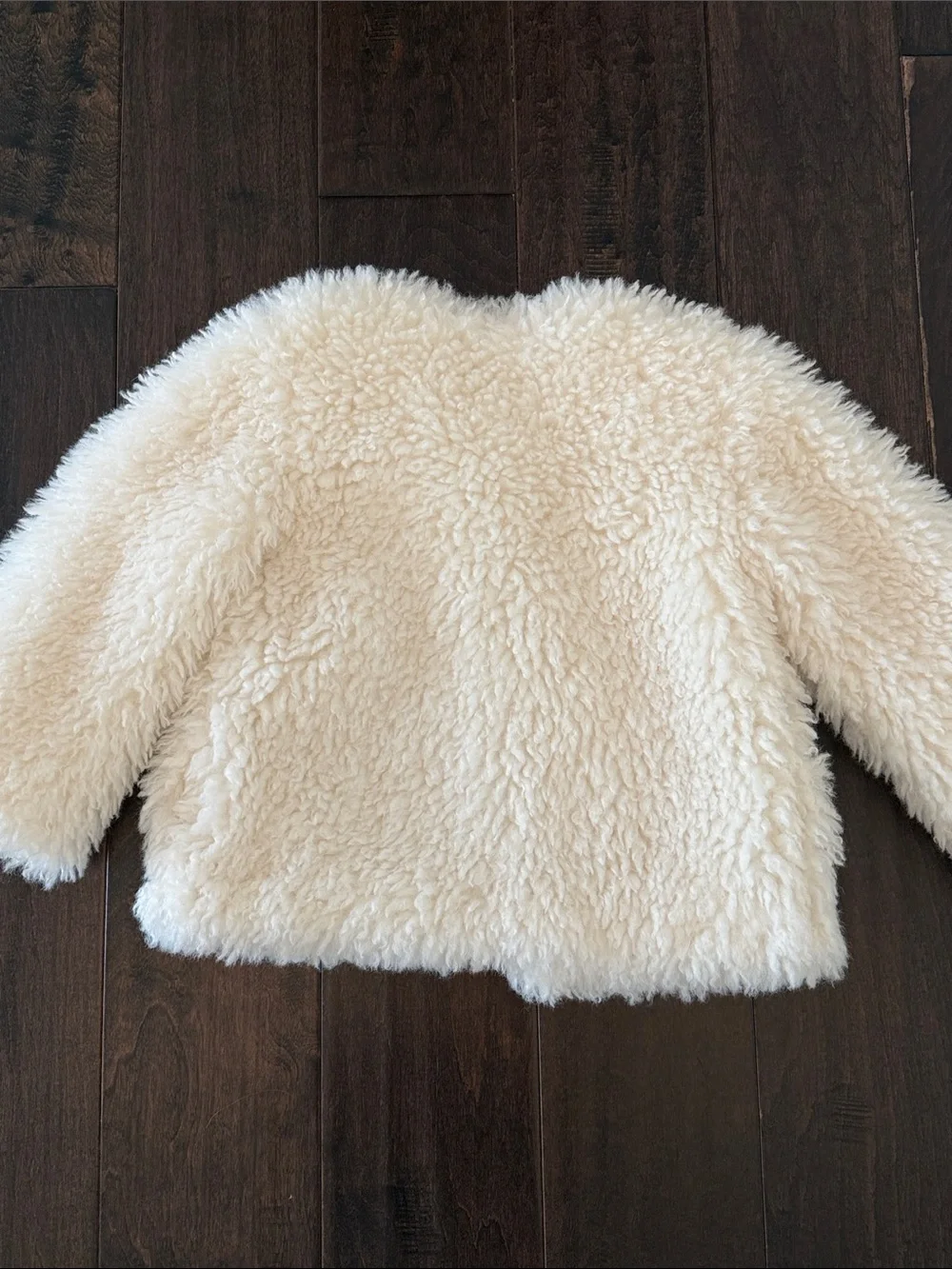 Janie and Jack Cream Faux Fur Shearling Kids Coat! Worn one time! Size 5-6